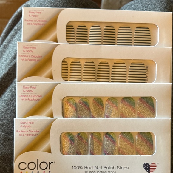 Color Street Other - Retired Color Street Striped and Glitter Nail Strips